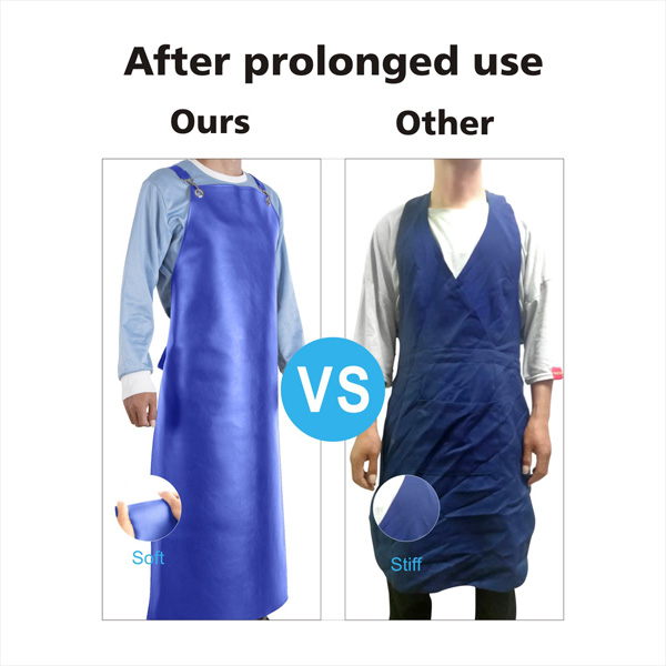 Sheomern Pu Rubber Waterproof Aprons For Dishwashing Heavy Duty